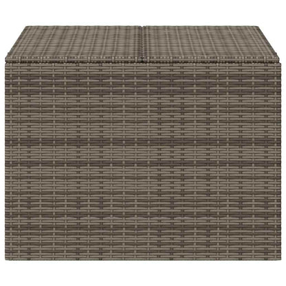 vidaXL Garden Storage Box Grey 291L Poly Rattan - 80 x 75 x 59 cm