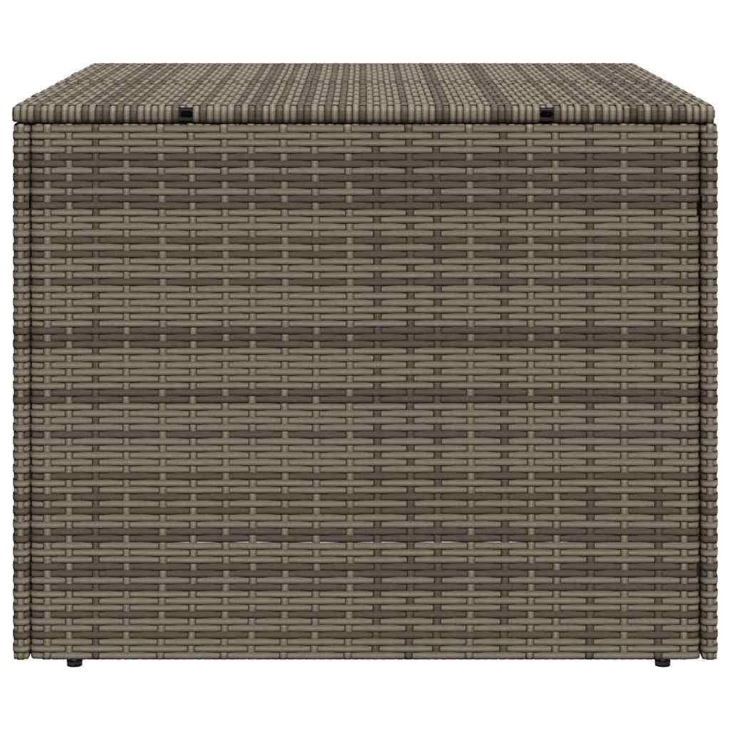 vidaXL Garden Storage Box Grey 291L Poly Rattan - 80 x 75 x 59 cm