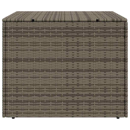 vidaXL Garden Storage Box Grey 291L Poly Rattan - 80 x 75 x 59 cm