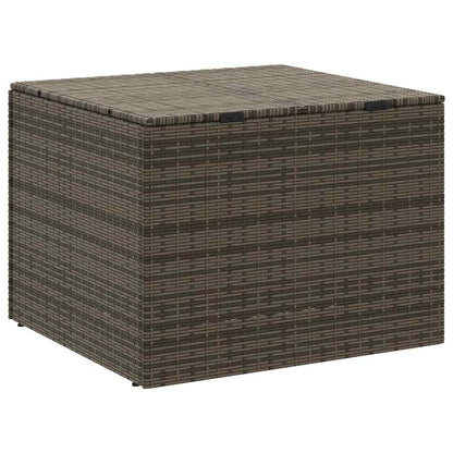 vidaXL Garden Storage Box Grey 291L Poly Rattan - 80 x 75 x 59 cm