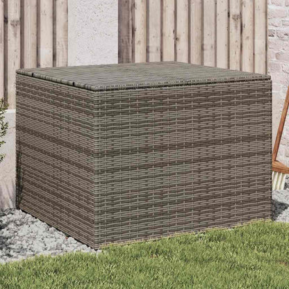 vidaXL Garden Storage Box Grey 291L Poly Rattan - 80 x 75 x 59 cm