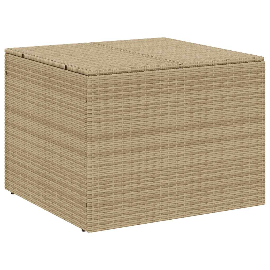 vidaXL Garden Storage Box Mix Beige 291L Poly Rattan - 80 x 75 x 59 cm
