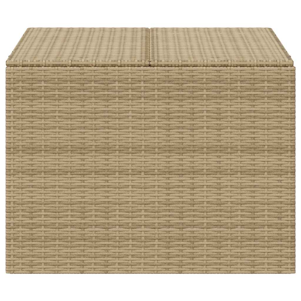 vidaXL Garden Storage Box Mix Beige 291L Poly Rattan - 80 x 75 x 59 cm