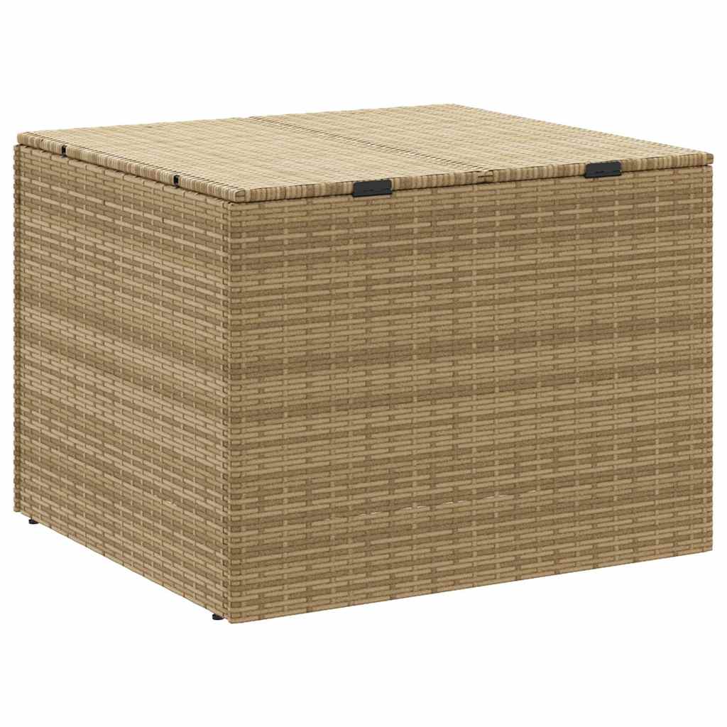 vidaXL Garden Storage Box Mix Beige 291L Poly Rattan - 80 x 75 x 59 cm