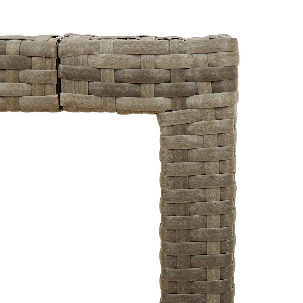 vidaXL Garden Table with Acacia Wood Top Grey 90x90x75 cm Poly Rattan