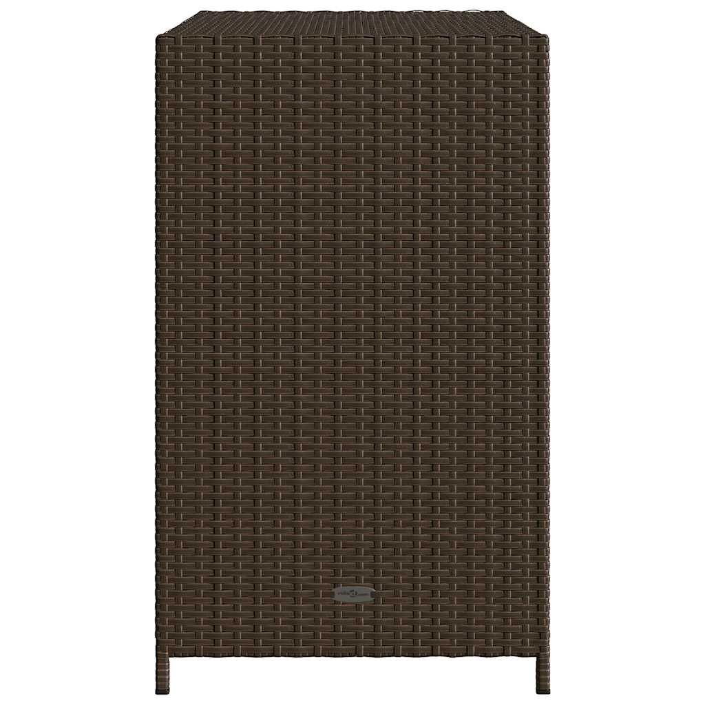vidaXL Garden Storage Cabinet Brown 83x45x76 cm Poly Rattan