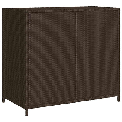 vidaXL Garden Storage Cabinet Brown 83x45x76 cm Poly Rattan