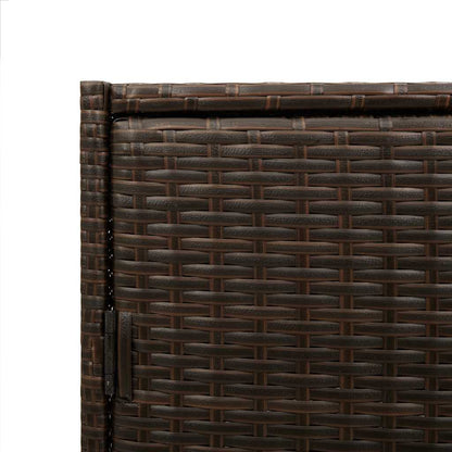 vidaXL Garden Storage Cabinet Brown 83x45x76 cm Poly Rattan