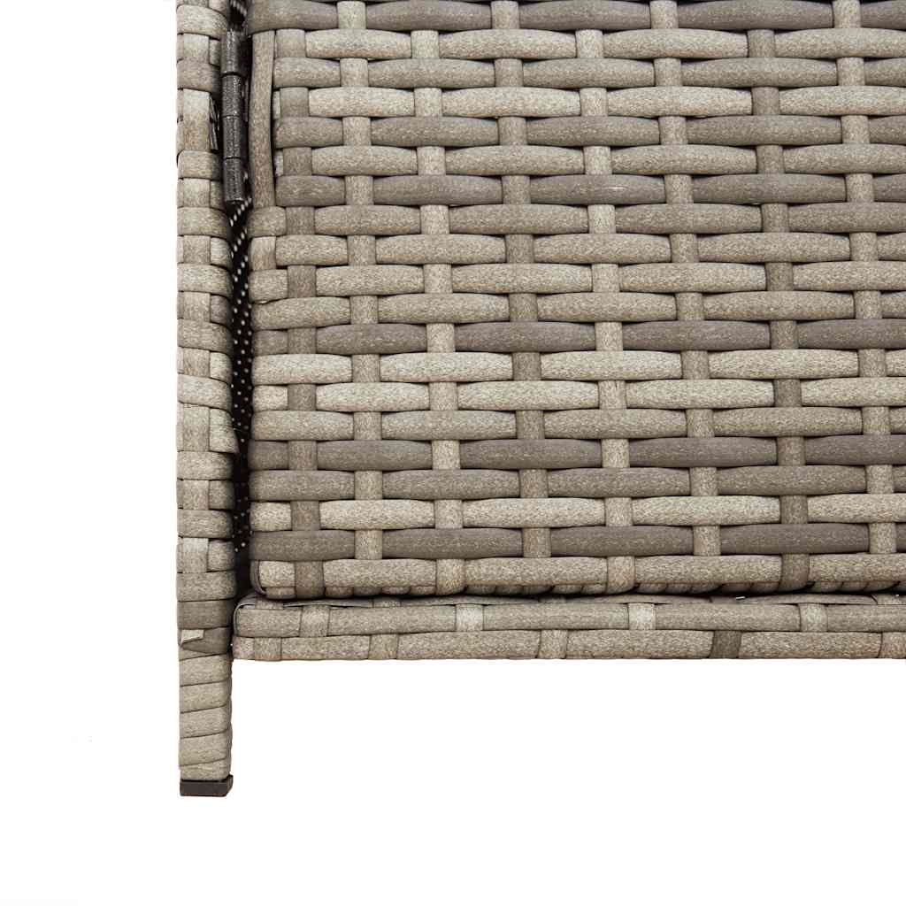 vidaXL Garden Storage Cabinet Grey 83x45x76 cm Poly Rattan
