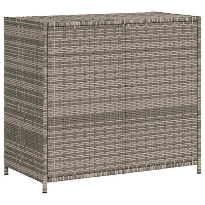 vidaXL Garden Storage Cabinet Grey 83x45x76 cm Poly Rattan