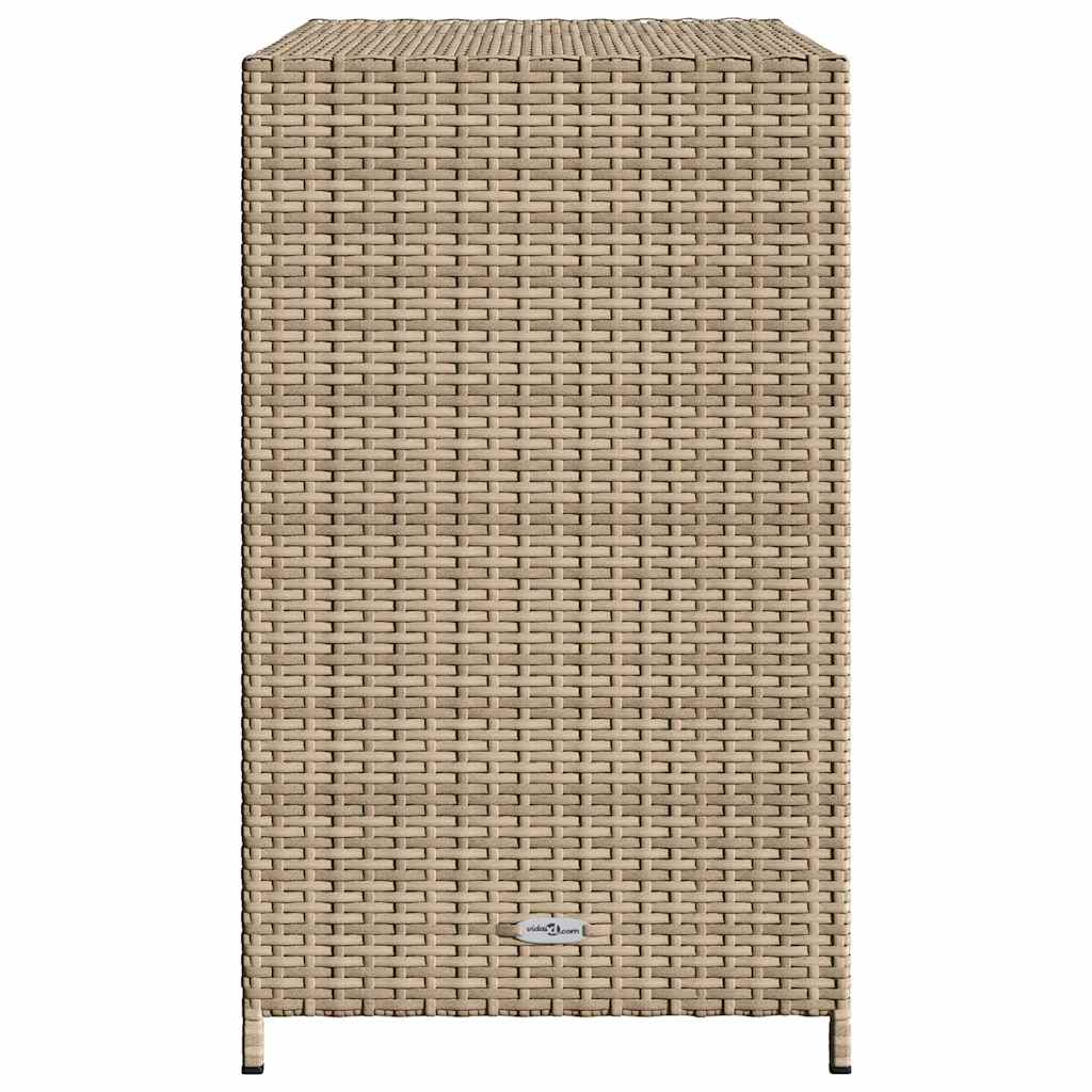 vidaXL Garden Storage Cabinet Beige 83x45x76 cm Poly Rattan