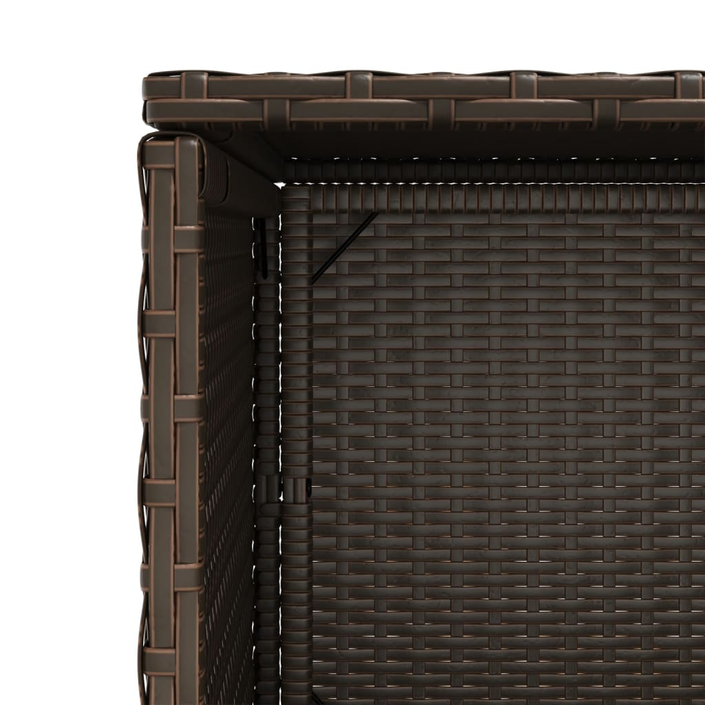 vidaXL Garden Storage Cabinet Brown 50x55x115 cm Poly Rattan