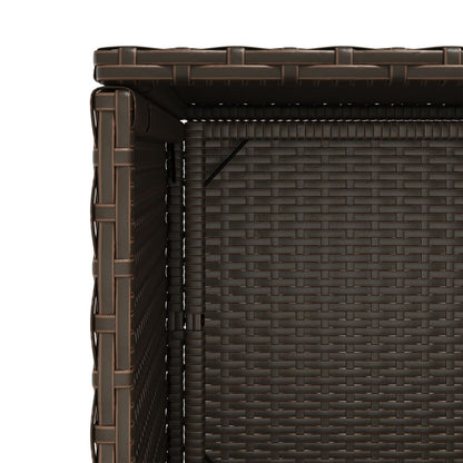 vidaXL Garden Storage Cabinet Brown 50x55x115 cm Poly Rattan