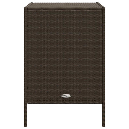 vidaXL Garden Storage Cabinet Brown 55x59x80 cm Poly Rattan