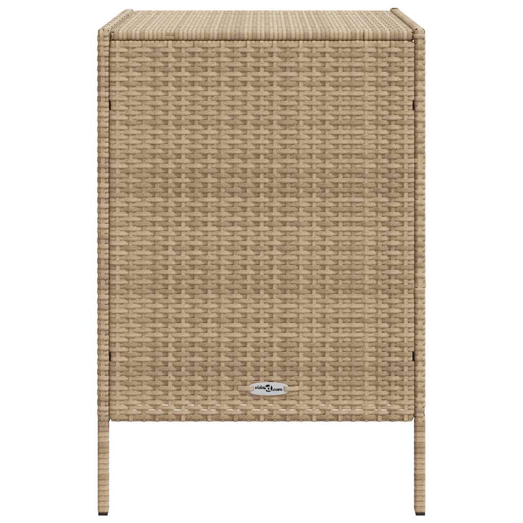 vidaXL Garden Storage Cabinet Beige 55x59x80 cm Poly Rattan
