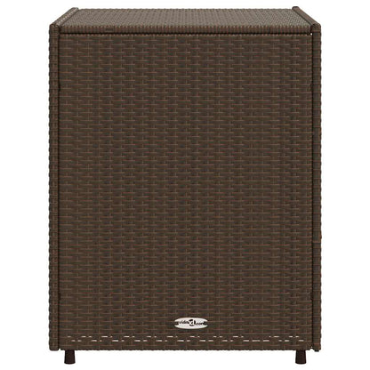 vidaXL Garden Storage Cabinet Brown 55x59x69 cm Poly Rattan