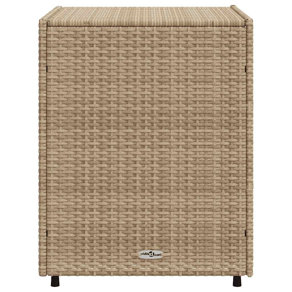 vidaXL Garden Storage Cabinet Beige 55x59x69 cm Poly Rattan