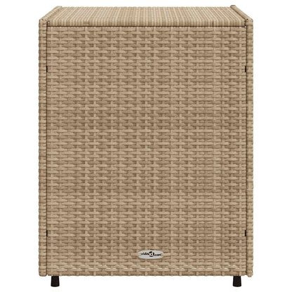 vidaXL Garden Storage Cabinet Beige 55x59x69 cm Poly Rattan