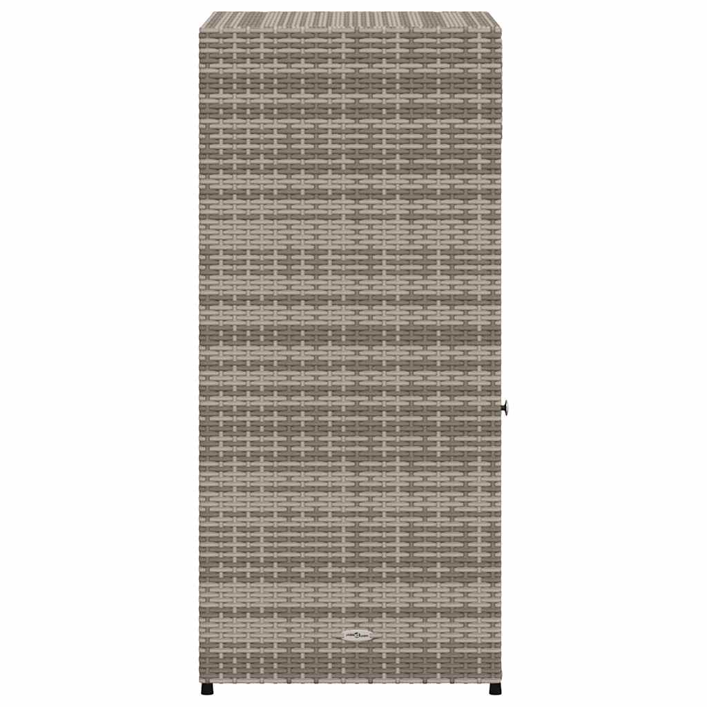 vidaXL Garden Storage Cabinet Grey 55x55x111 cm Poly Rattan
