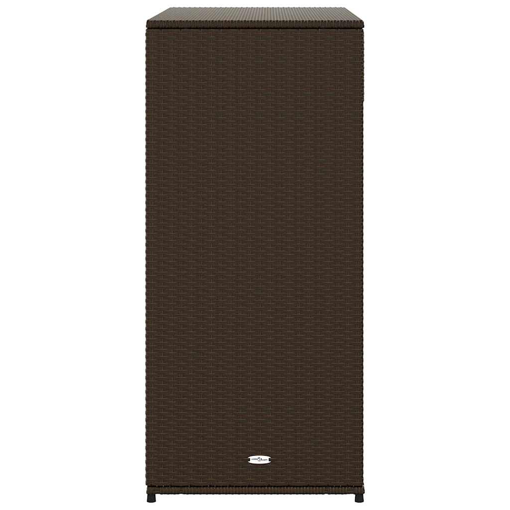 vidaXL Garden Storage Cabinet Brown 105x55x113 cm Poly Rattan