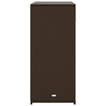 vidaXL Garden Storage Cabinet Brown 105x55x113 cm Poly Rattan