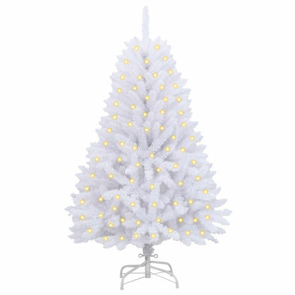 vidaXL Artificial Hinged Christmas Tree White 120 cm PVC and Steel