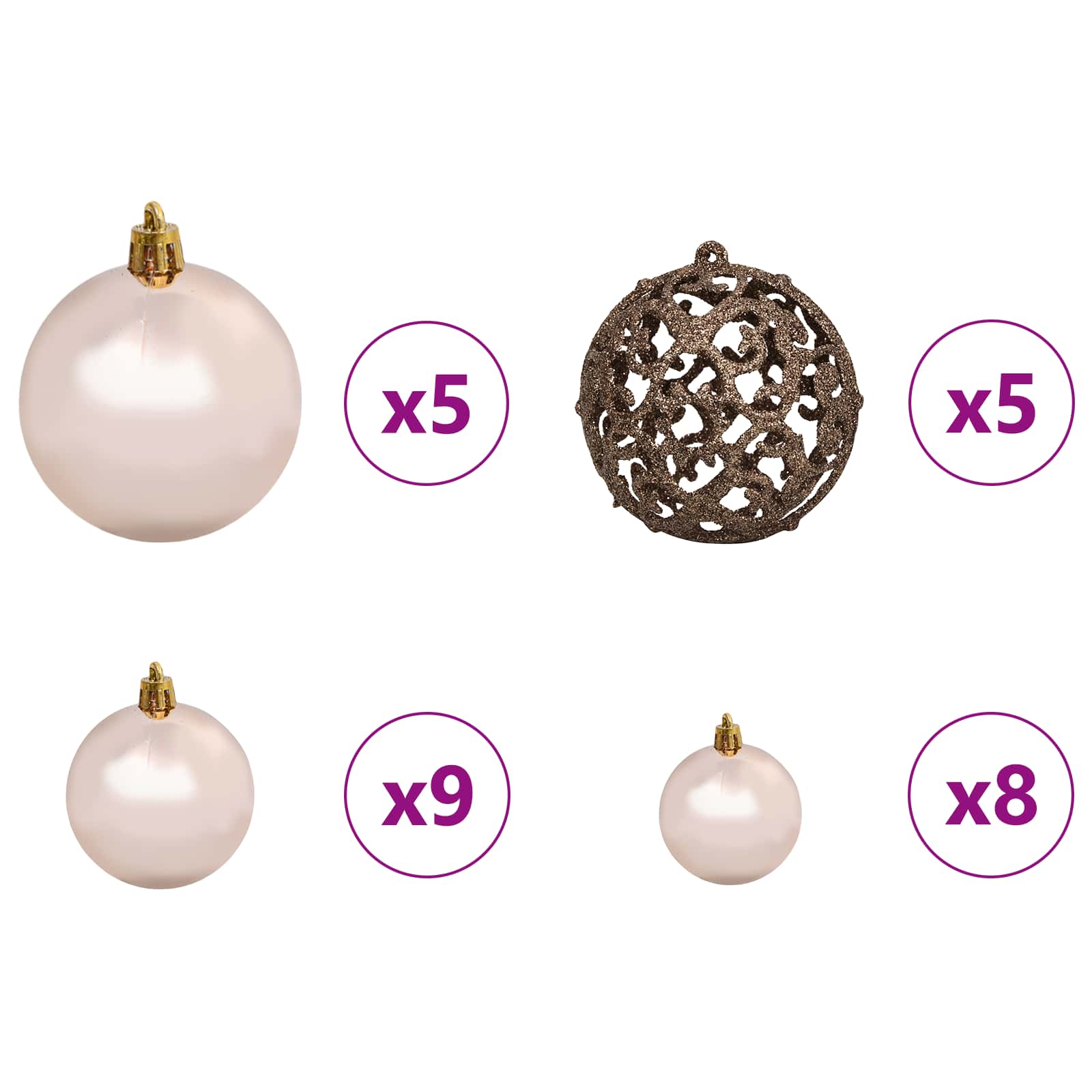 vidaXL Artificial Hinged Christmas Tree LEDs White 80 x 80 x 150 cm