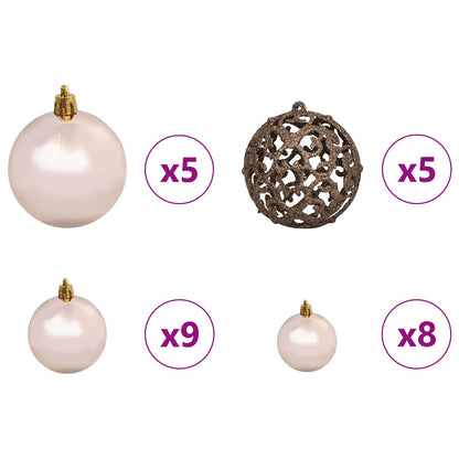 vidaXL Artificial Hinged Christmas Tree LEDs White 80 x 80 x 150 cm