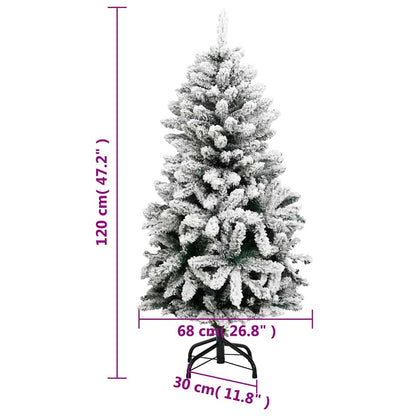 vidaXL Artificial Hinged Christmas Tree 150 LEDs & Ball Set 120 cm - Gre - 133835