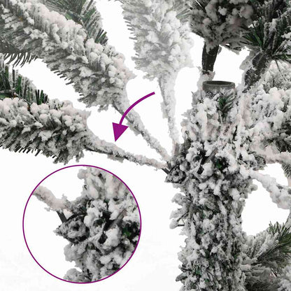 vidaXL Artificial Hinged Christmas Tree 150 LEDs & Ball Set 150 cm - Gre - 133842