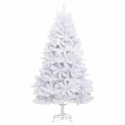 vidaXL Artificial Hinged Christmas Tree White 180 cm PVC and Steel
