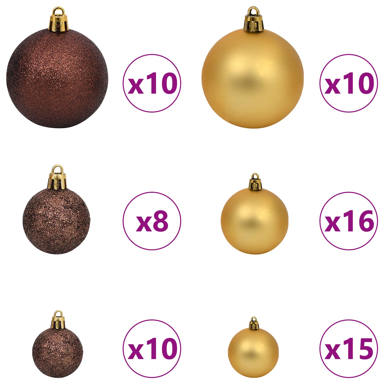 vidaXL Artificial Hinged Christmas Tree LEDs White 106 x 106 x 210 cm