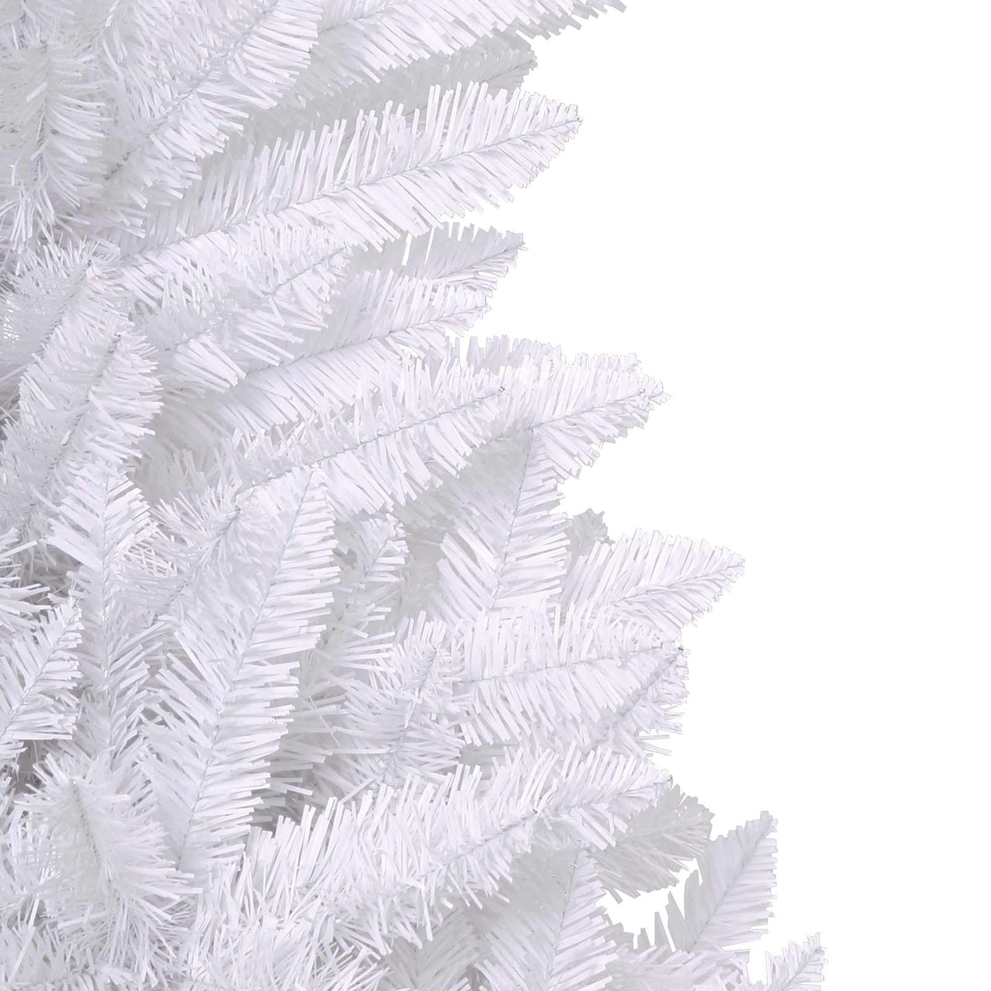 vidaXL Artificial Hinged Christmas Tree LEDs White 138 x 138 x 300 cm