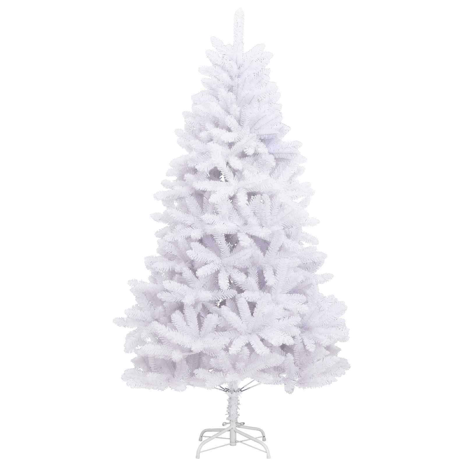 vidaXL Artificial Hinged Christmas Tree LEDs White 90 x 90 x 180 cm - 47570