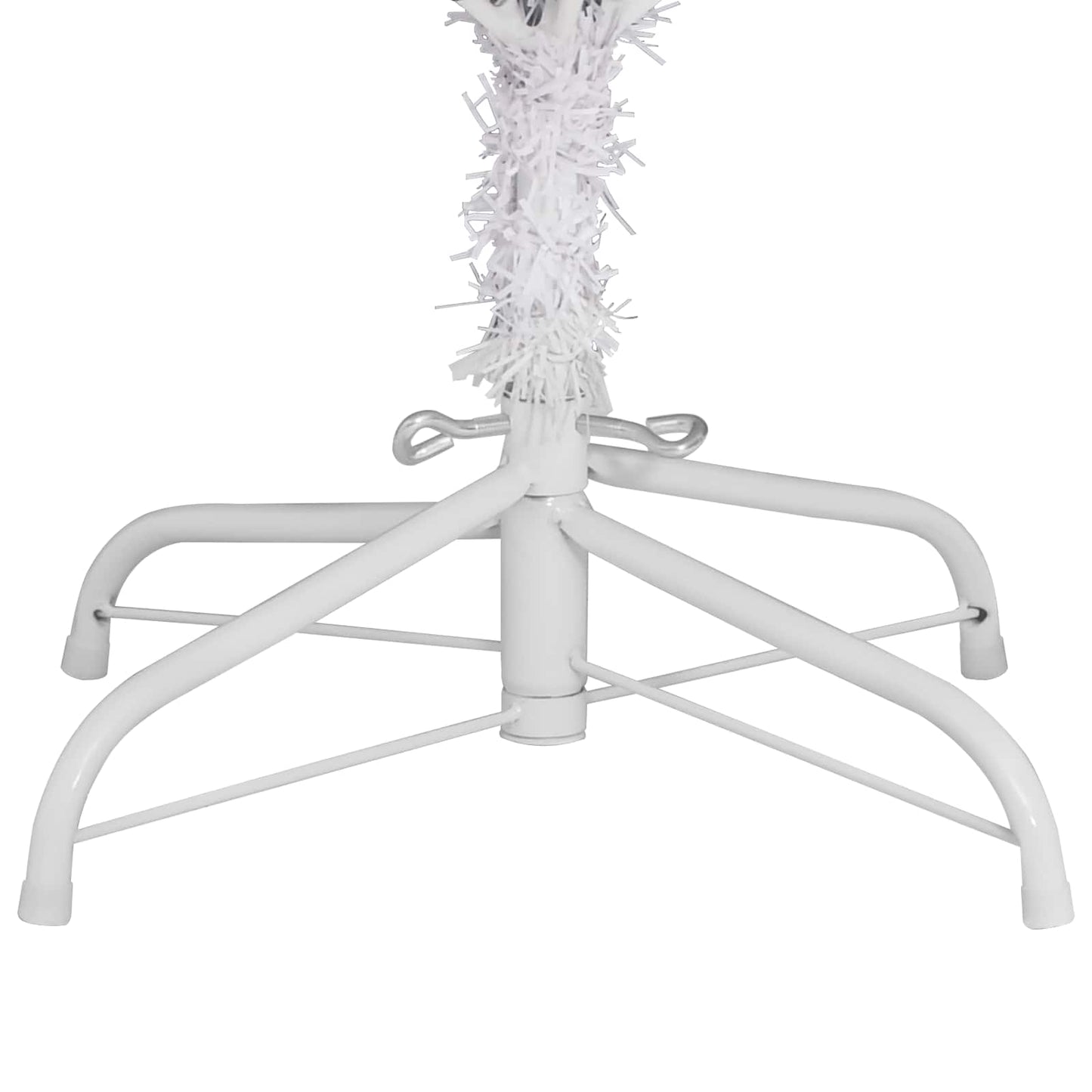 vidaXL Artificial Hinged Christmas Tree LEDs White 106 x 106 x 210 cm - 47573