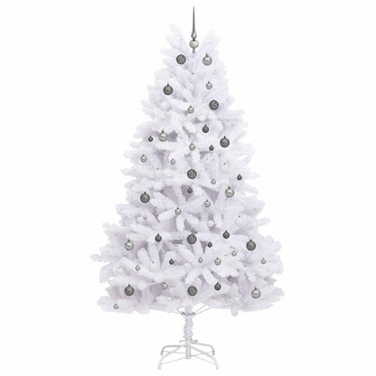 vidaXL Artificial Hinged Christmas Tree LEDs White 120 x 120 x 240 cm - 47575