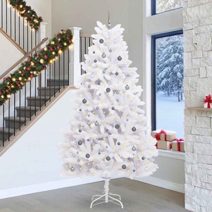 vidaXL Artificial Hinged Christmas Tree LEDs White 138 x 138 x 300 cm - 47589