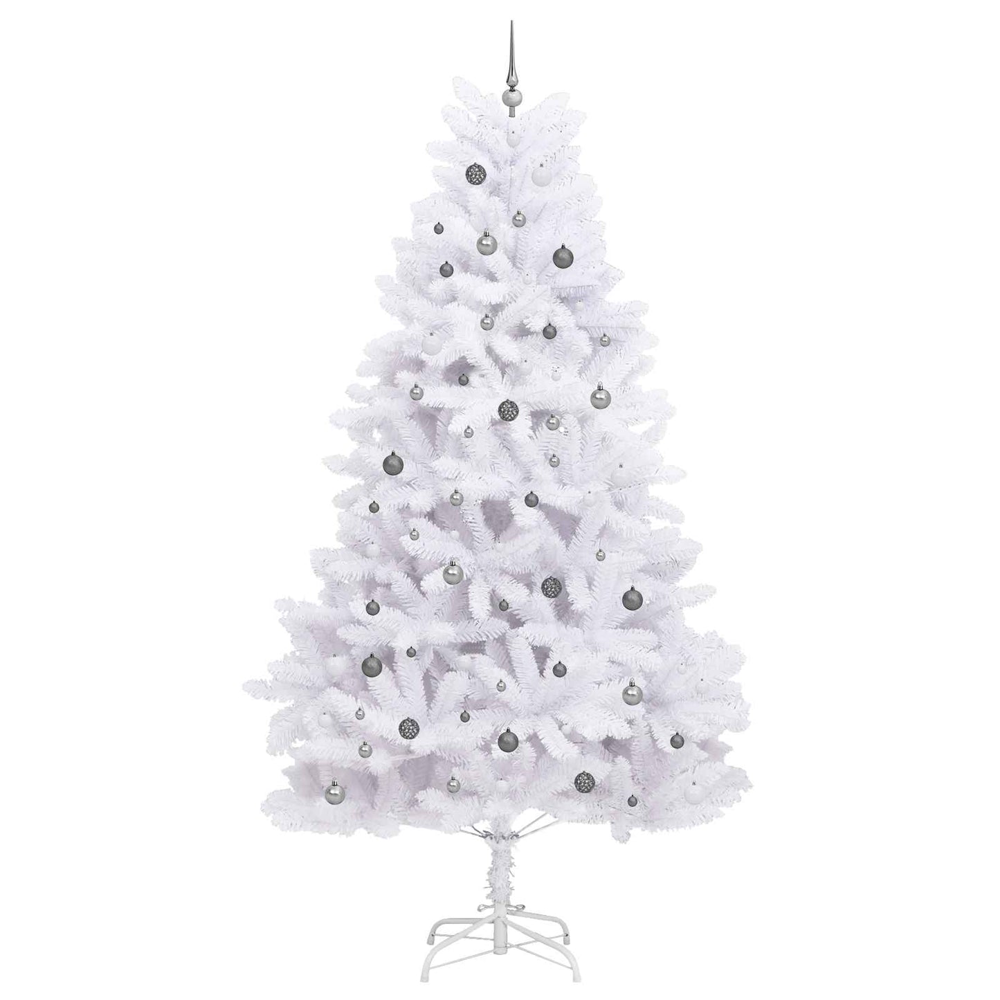 vidaXL Artificial Hinged Christmas Tree LEDs White 138 x 138 x 300 cm - 47589