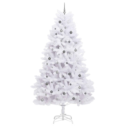 vidaXL Artificial Hinged Christmas Tree LEDs White 138 x 138 x 300 cm - 47589