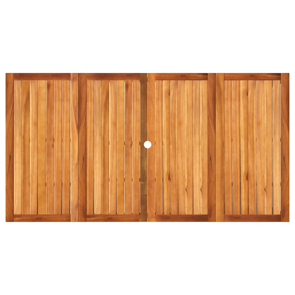 vidaXL Garden Table Beige 180x90x75 cm Poly Rattan Acacia Wood
