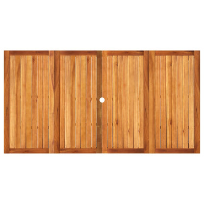vidaXL Garden Table Beige 180x90x75 cm Poly Rattan Acacia Wood