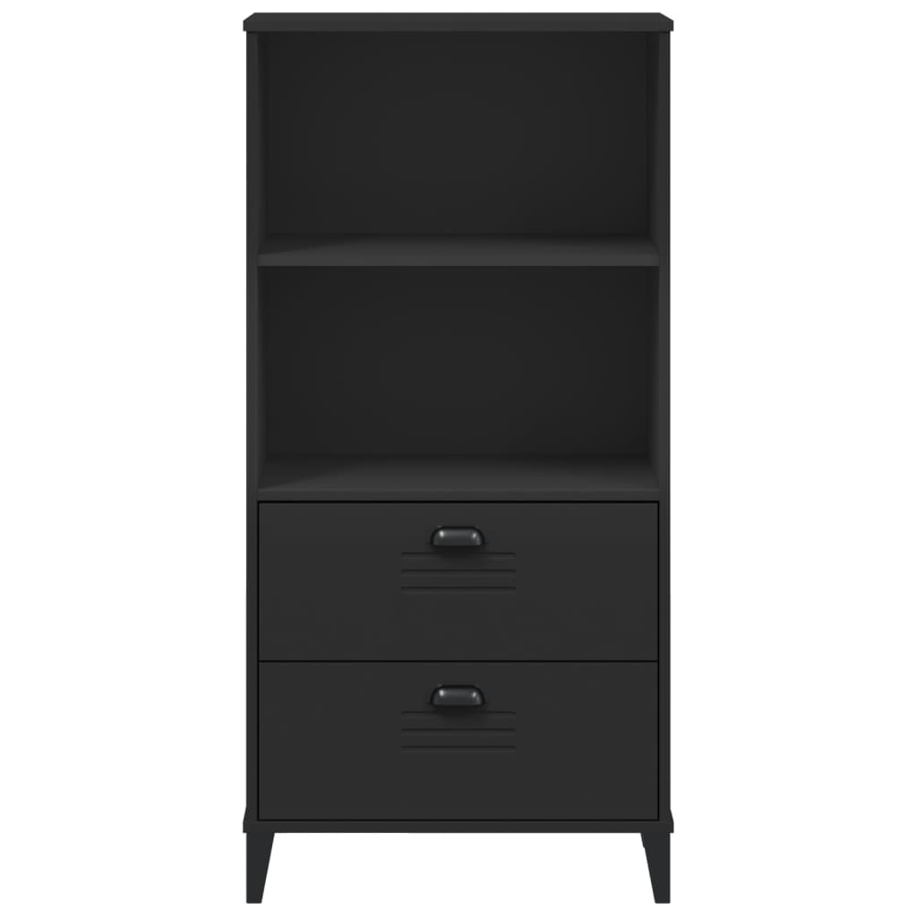 vidaXL Bookcase VIKEN Black 60x35x123 cm Engineered Wood