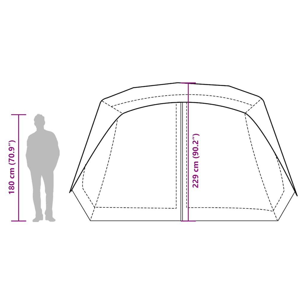 vidaXL Family Tent 10-Person Blue Quick Release Waterproof
