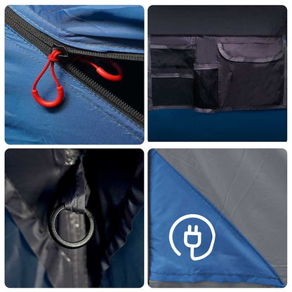 vidaXL Family Tent 10-Person Blue Quick Release Waterproof