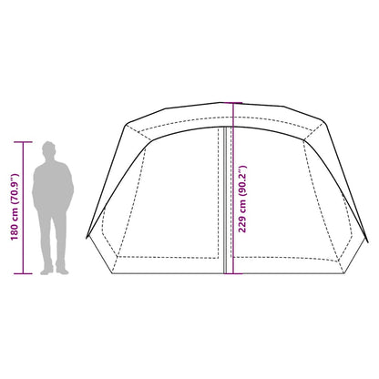 vidaXL Family Tent 10-Person Green Quick Release Waterproof