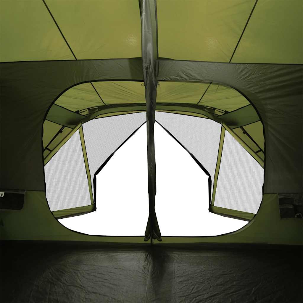 vidaXL Family Tent 10-Person Green Quick Release Waterproof