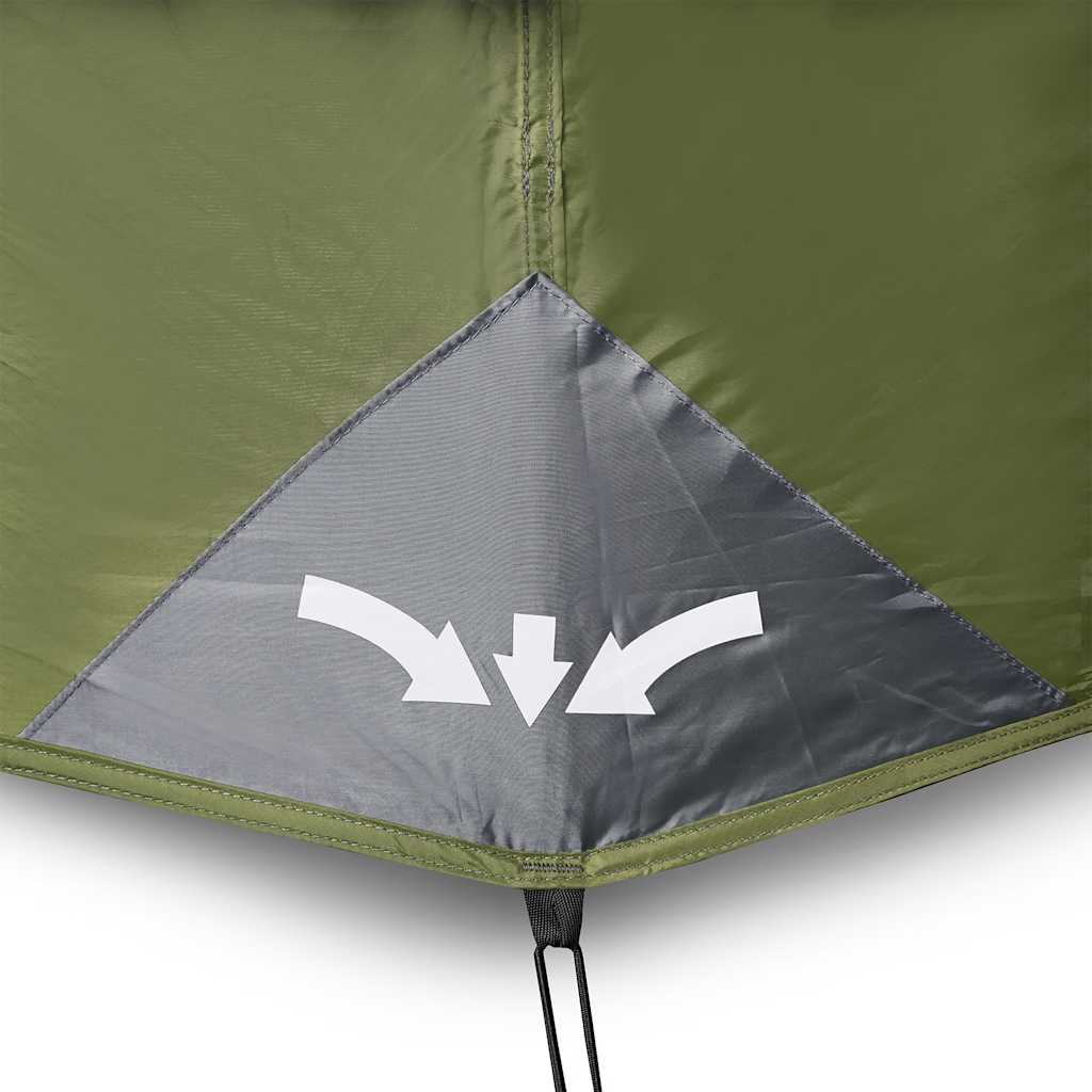 vidaXL Family Tent 10-Person Green Quick Release Waterproof