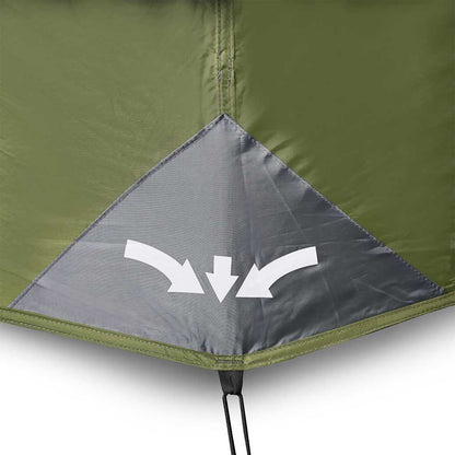 vidaXL Family Tent 10-Person Green Quick Release Waterproof