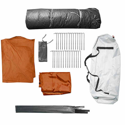 vidaXL Family Tent 10-Person Grey and Orange Quick Release Waterproof