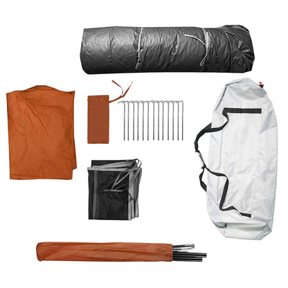 vidaXL Family Tent 6-Person Grey and Orange Quick Release Waterproof